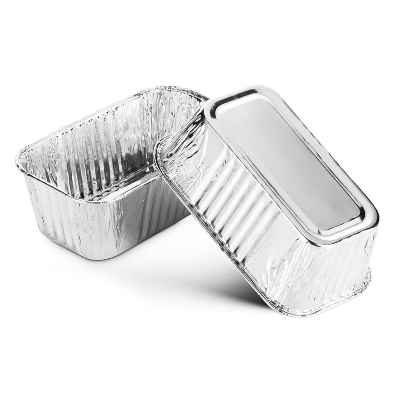 MontoPack Aluminum Mini Disposable Loaf Pans | Deep Half Size 6 x 3.5â€ Extra Thick Foil Bread Containers for Baking, Food Storage & Takeout | Eco-Friendly & Recyclable | Bulk 100-Pack of 1 Pound Trays - Image 3